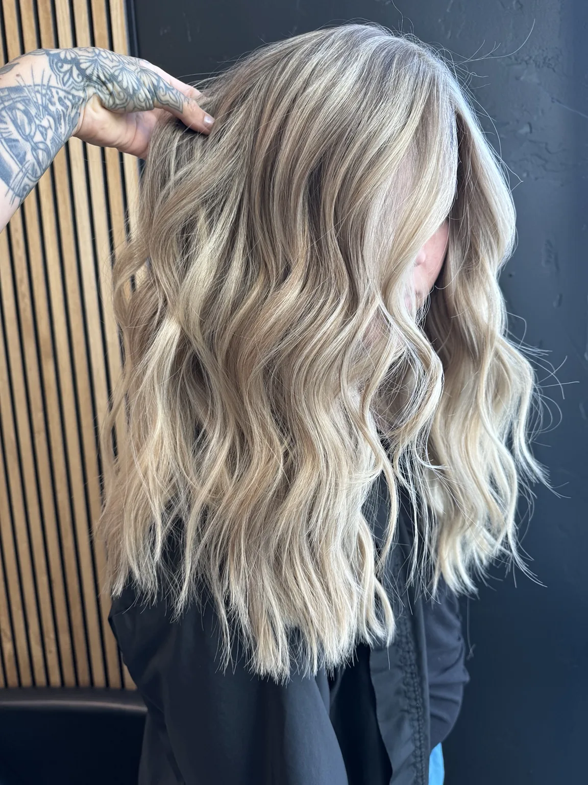 Lived-in blonde with soft root in Draper Utah