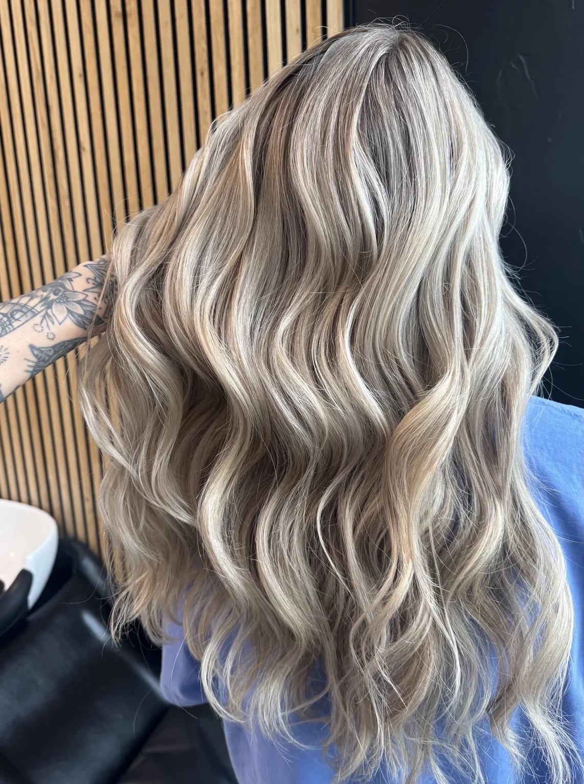 Lived-in blonde hair color by Drea at Method Hair Collective