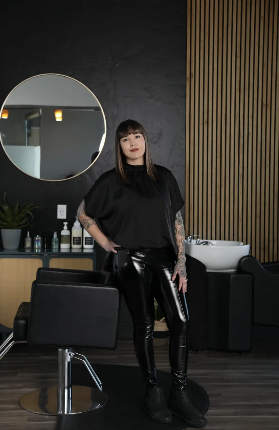 Drea in her private salon suite at Method Hair Collective