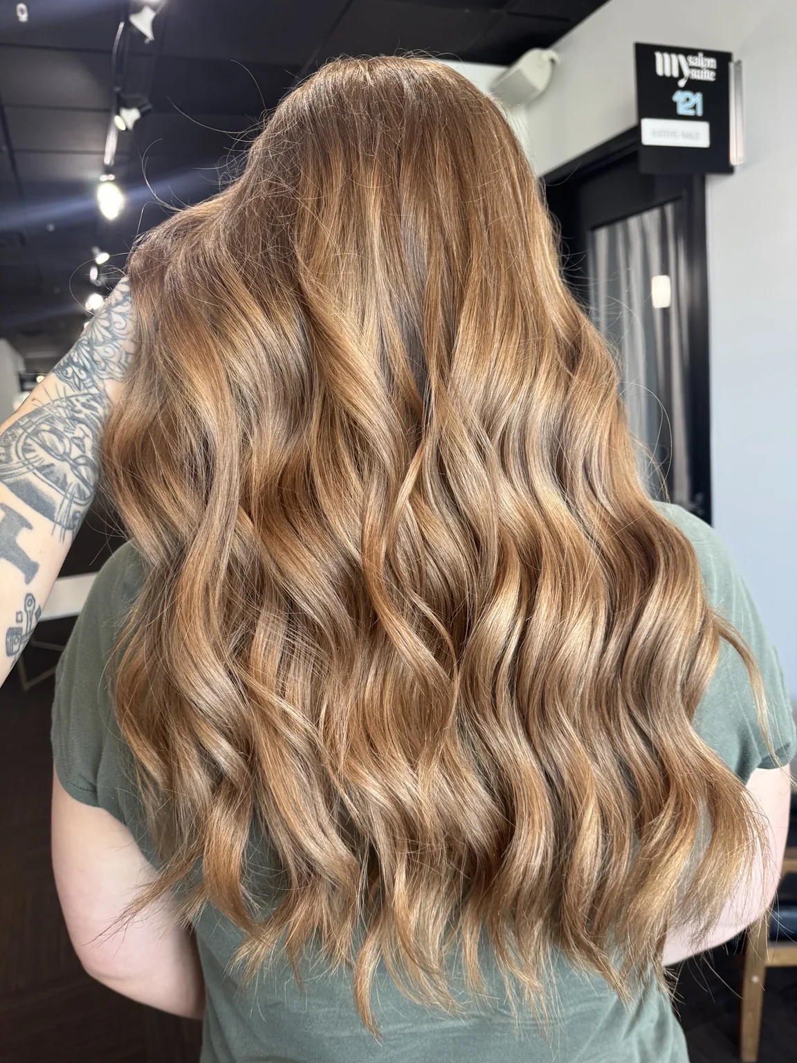 Dimensional copper red hair color in Draper Utah